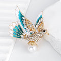 Dove Crystal Enamel Metal Brooch Pin for Jackets and Lapels view 3