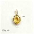 Gold Tone Chain Necklaces With Twelve Oval Birthstone Pendants view 12