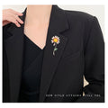 Crystal Daisy Long Stem Brooch in Two Center Colors view 2