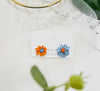 Orange Blue Daisies