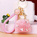 Mixed Bow Pearl Handbag and Jelly Handbag Keychains with Fortune Loops view 8