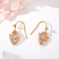 Gold Tone Crystal Animal and Symbol Hook Earrings in Thirteen Designs view 3