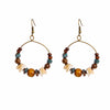 Brown Bead Hoops