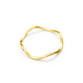 Irregular Thin Wavy Stack Band Rings Gold Rose Steel view 5