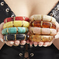 Marbled Resin Stretch Bracelet in Eight Compact Colorways view 3