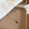 Gold Red Necklace
