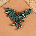 45x40mm Flame Dragon Alloy Pendant Charm