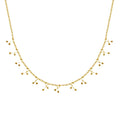 Gold Cherry Bead Dangle Bracelet Fine Cable Chain Charm Style view 5