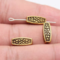 Engraved Rectangle Spacer Beads in Three Antique Finishes view 6