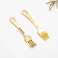 Mini Fork Charm Metal Jewelry Making Component In 4 Finishes view 3