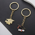 Black Graduation Cap and Diploma Enamel Charm Keychain view 2