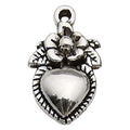 Antique Silver Heart Metal Charms with 26 Listed Options view 9