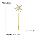 Crystal Starburst Long Pin Brooch in 2 Color Styles view 4