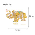 Flower Crystal Metal Brooch Pin 4.3 x 3 cm for Jackets and Lapels view 2