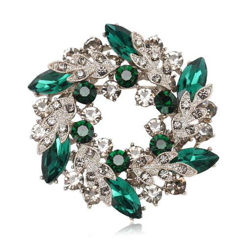 Crystal floral wreath shown from the front