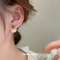 Gold Tone Bee and Pearl Earrings in Two Styles Jewelry view 3