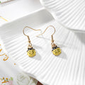 Gold Tone Colorful Enamel Ladybug Drop Earrings in Six Colors view 5