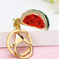 Jeweled Watermelon and Apple Keychains in Five Pictured Options view 2