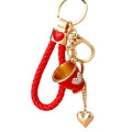 Heart Cup Keychains in Pink Red and Blue with Braided and Clasp Free Loops view 5