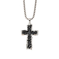 Silver Tone Gothic Cross and Crescent Rose Pendant Necklaces view 5