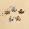 Small Winged Angel Metal Pendant Charm in Five Finishes view 1