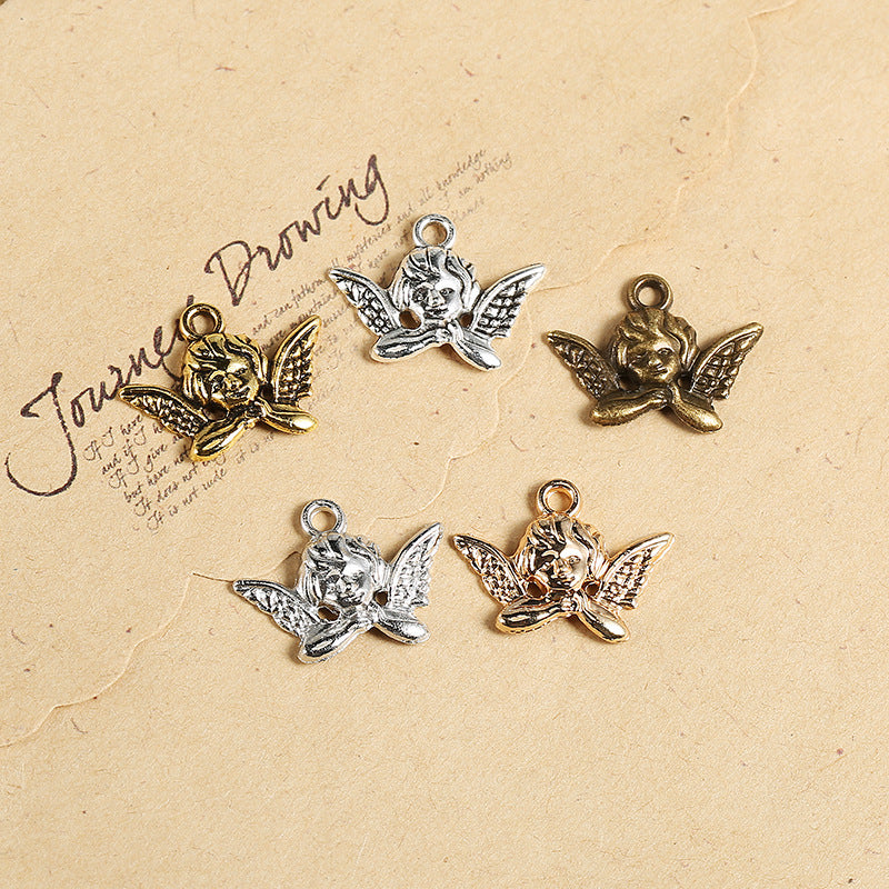 20x15mm Zinc Alloy Angel Charm Pendant for DIY Jewelry