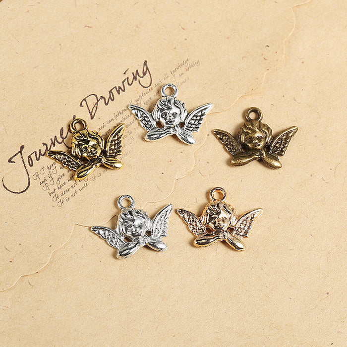 20x15mm Zinc Alloy Angel Charm Pendant for DIY Jewelry