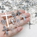 Antique Silver Cross Metal Charms with 9 Listed Options view 6
