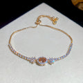 Gold Silver Oval Crystal Slider Tennis Bracelets 10 Styles view 8