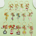 Rose, Sunflower and Flower Charm Keychains Featuring Purple Butterfly Across 50 Variations view 1