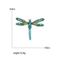 Long Tail Dragonfly Brooch in Blue or Green Enamel Crystals view 5