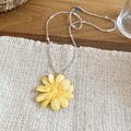 Colorful Daisy Pendant Faux Pearl Necklaces in Six Colors view 11