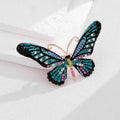 Butterfly Sculpted Crystal Metal Brooch Pin for Jackets and Lapels view 5