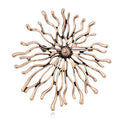 Gold Tone Firework Four Designs Metal Brooch Pin for Jackets and Lapels view 8