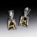Silver Tone Clear Water Bag Fish Novelty Hook Earrings view 9