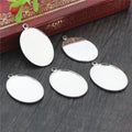 Oval Pendant Bezel Settings With Loop in Seven Finishes view 2