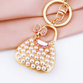 Mixed Bow Pearl Handbag and Jelly Handbag Keychains in Nine Colors view 1