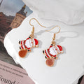 Christmas Enamel Dangle Earrings Gold Hooks 8 Styles view 9