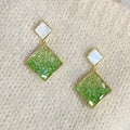 Green Floral and Botanical Statement Earrings Assorted Styles view 8