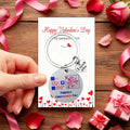 Happy Valentine's Day Cupid Keychain With I Love You Heart Charm view 6