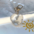 Large Faceted Translucent Heart Clip Keychains in Six Colors view 4