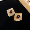 Red Square Earrings