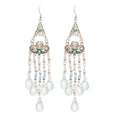 Filigree Chandelier Hook Earrings With Pink Or White Drops view 5