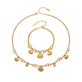 Scallop Shell Charm Necklace and Bracelet in Two Metal Tones view 5