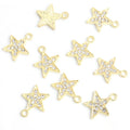 Pave Crystal Star Charms in Gold Tone and Silver Tone view 6