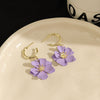 Purple Flower Hoops