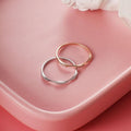 Ultra-Slim Clear Stone Wave Ring In Twenty-Four Metal Tones view 4