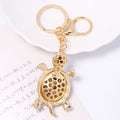 Rhinestone Turtle Keychain Gold Clasp Multicolor Clear Options view 4