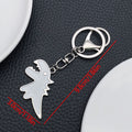 White and Black Tyrannosaur Enamel Keychains, 2 Colors view 6