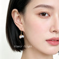 Gold Tone Irregular White Pearl Cluster Hook Earrings For Women view 2